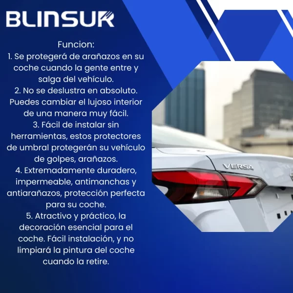 Sticker Protección De Estribos Para Nissan Versa Diseño 9