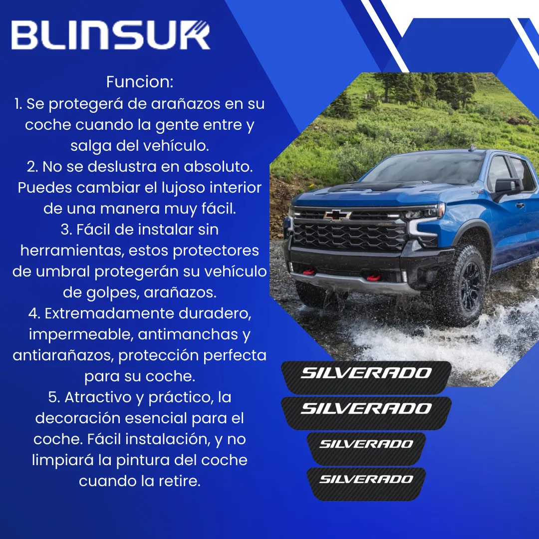 Sticker Protector De Estribos Para Chevrolet Silverado - Image 2