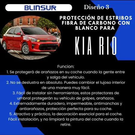 Sticker Protección De Estribos Para Kia Rio Diseño 3 - Image 2