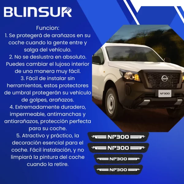 Sticker Protección De Estribos Para Nissan Np300 Diseño 10