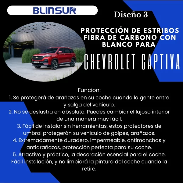 Sticker Protección De Estribos Para Chevrolet Captiva