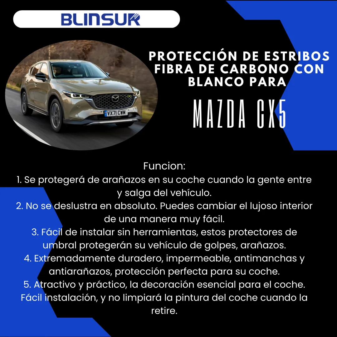 Protección De Estribos Fibra De Carbono Mazda Cx5 - Image 2