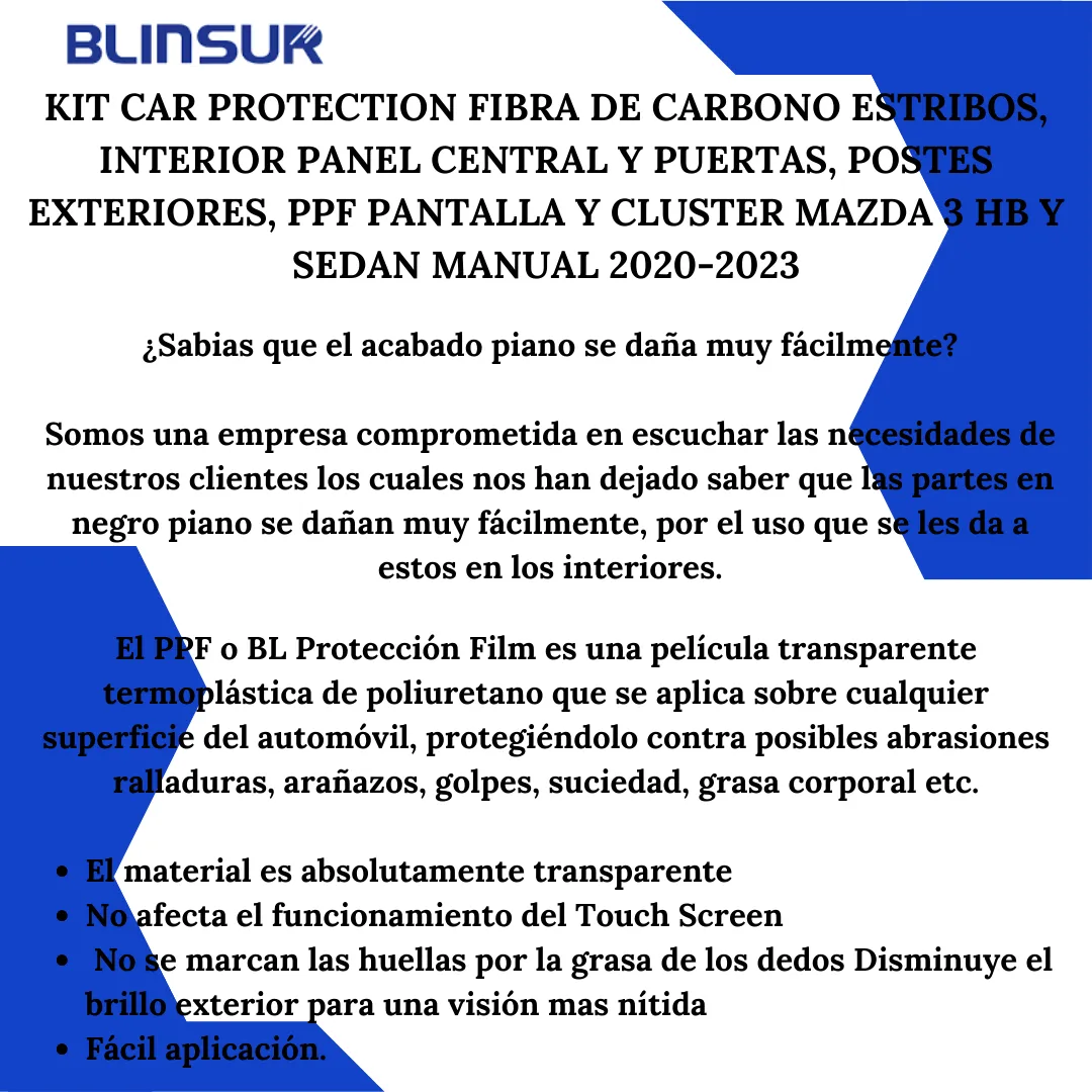 Kit Car Ppf Y Fibra De Carbono Mazda 2 20-23 Hb/sedan Manual - Image 2