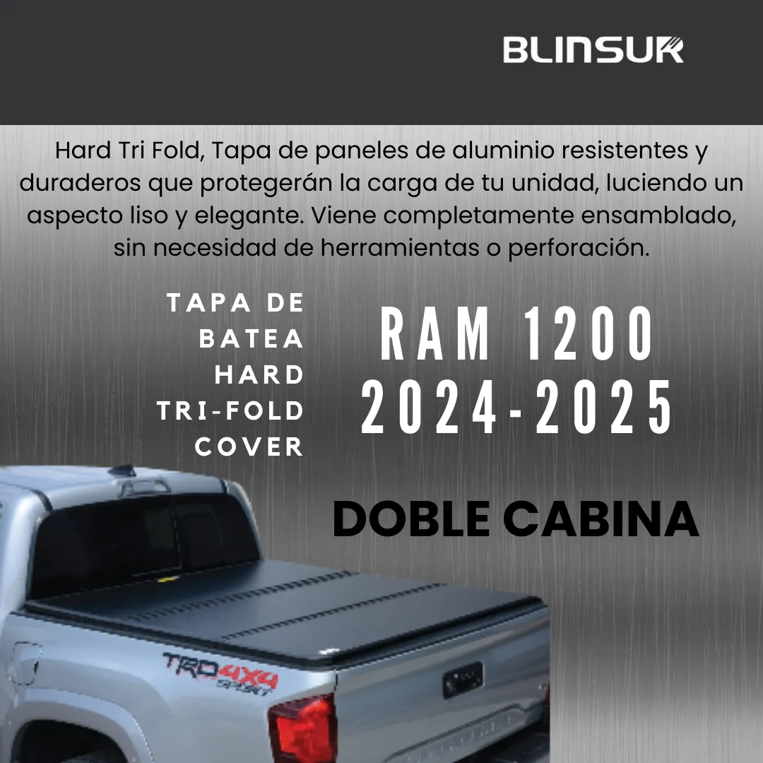 Tapa De Batea Tri-fold Para Ram 1200 2024-2025 Do. Cabina - Image 2