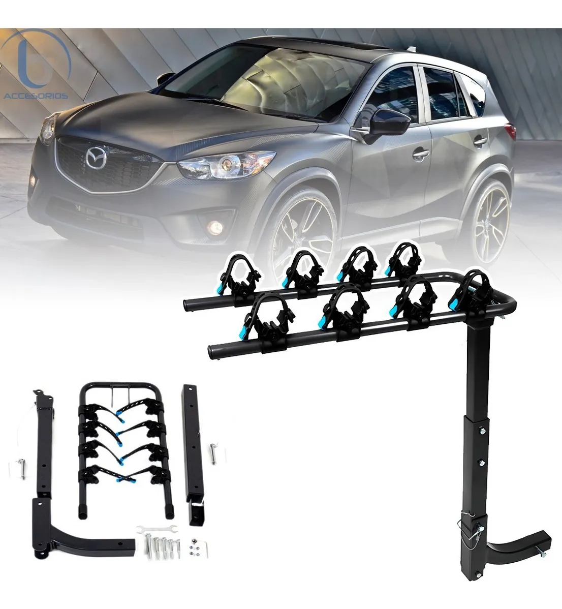 Rack Tirón Portabicicletas P/4 Bicis Para Mazda Cx-5 - Image 2