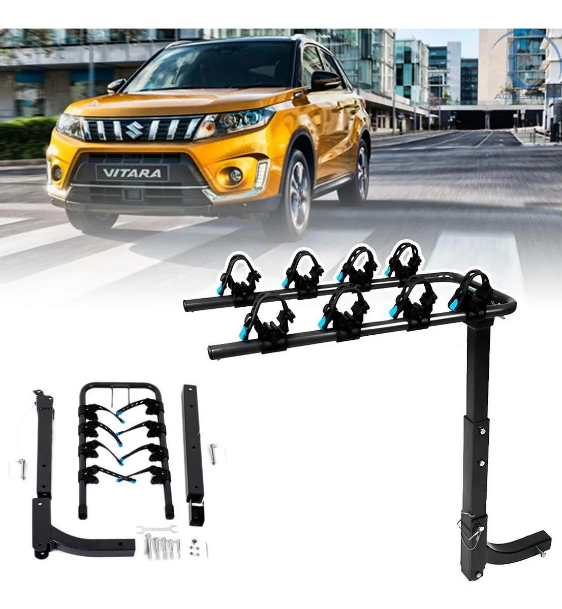 Rack Portabicicleta Tirón P/4 Bicis Para Suzuki Vitara - Image 2