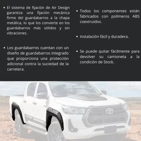 Juego De Cantoneras Toyota Hilux 2021 - 2023 - Image 3