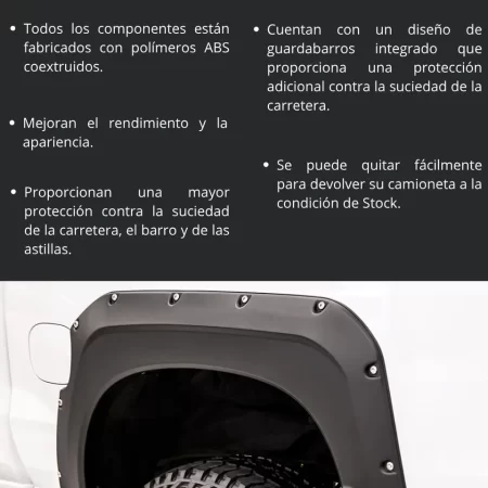 Juego De Cantoneras Caja Corta Chevrolet Silv 1500 2022-2025 - Image 3