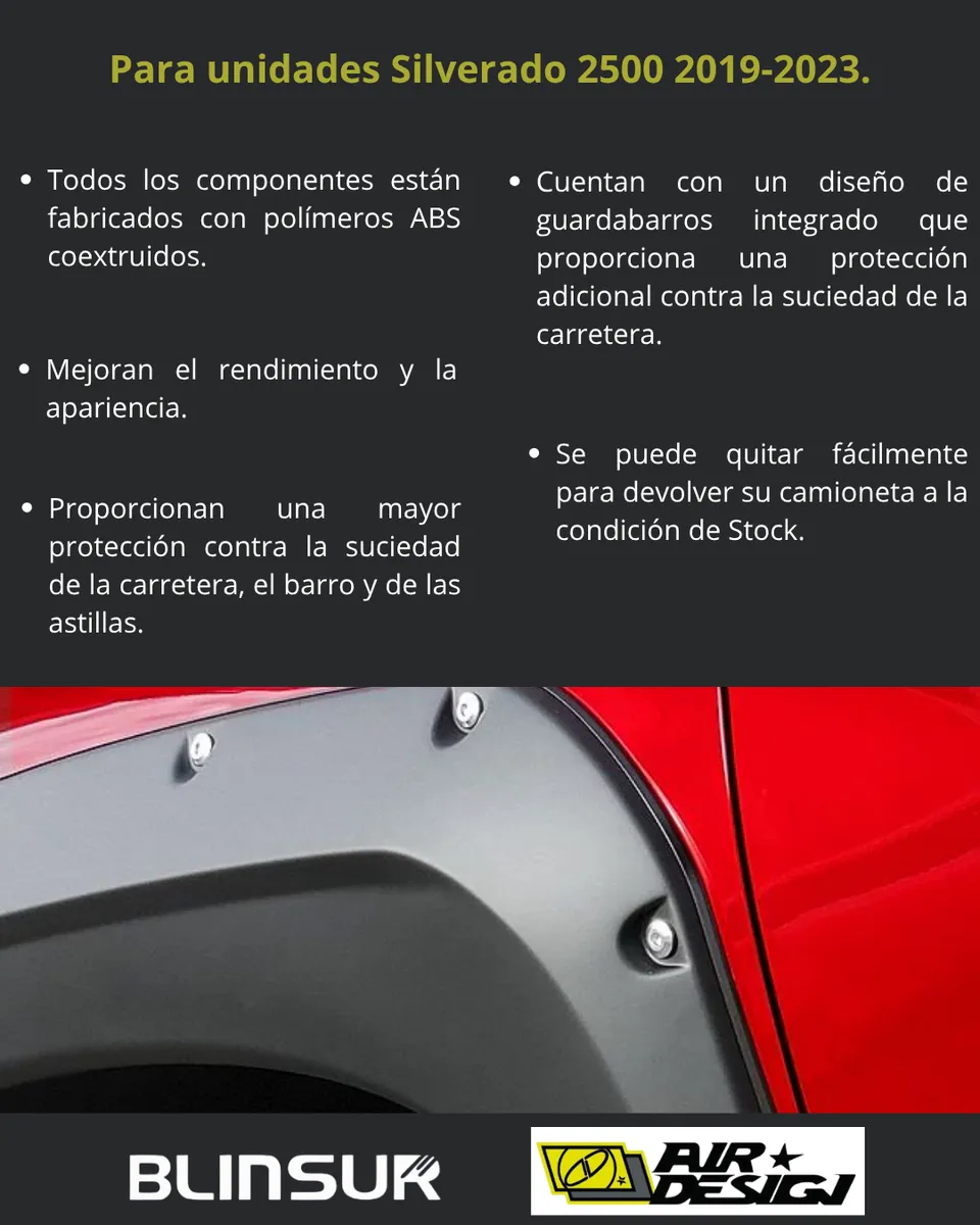 Juego De Cantoneras Chevrolet Silverado 2500 2019-2023 - Image 3