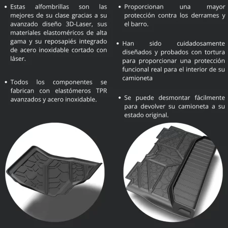 Juego De Tapetes Delantero Y Trasero Ford F-250 2017-2022 - Image 3