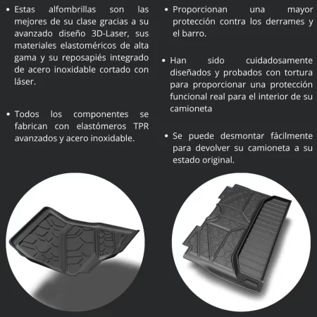 Juego De Tapetes Delantero Y Trasero Ford F-150 2015-2020 - Image 3