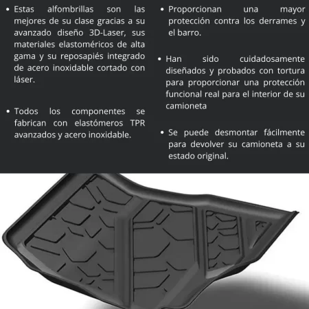 Juego De Tapetes Delanteros Ford F-250 Superduty 2017-2022 - Image 3