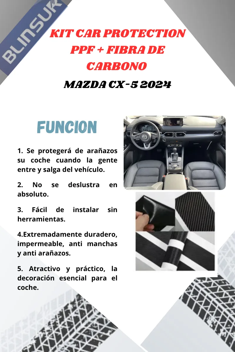 Kit Car Ppf Y Fibra De Carbono Mazda Cx-5 2024 - Image 3