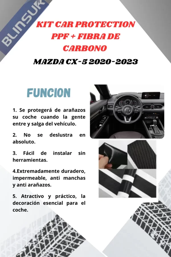 Kit Car Ppf Y Fibra De Carbono Mazda Cx-5 2020-2023
