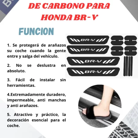 Kit Combo Proteccion Fibra De Carbono Para Honda Br-v - Image 3