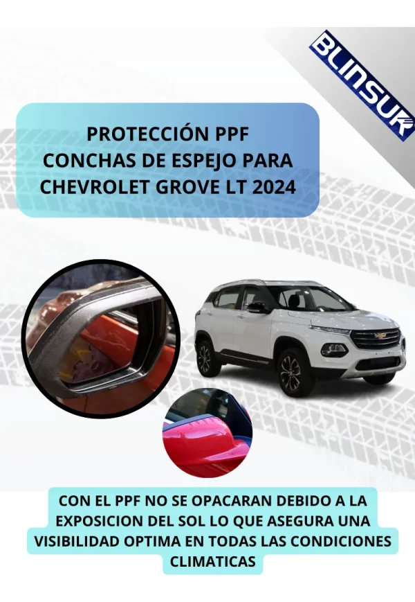 Protector Ppf Conchas De Espejo Para Chevrolet Grove Lt 2024