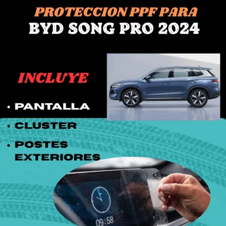 Ppf Pantalla Cluster Y Postes Ext. Para Byd Song Pro 2024 - Image 3