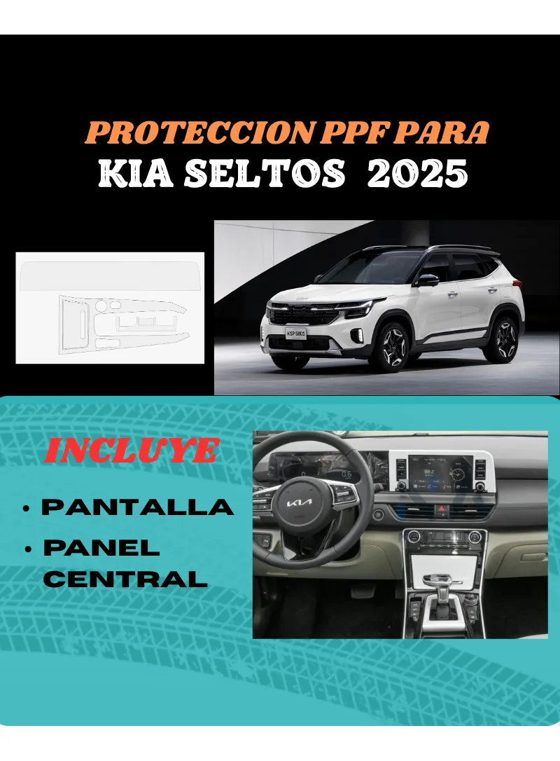 Protección Ppf Pantalla Y Panel Central Para Kia Seltos 2024 - Image 3