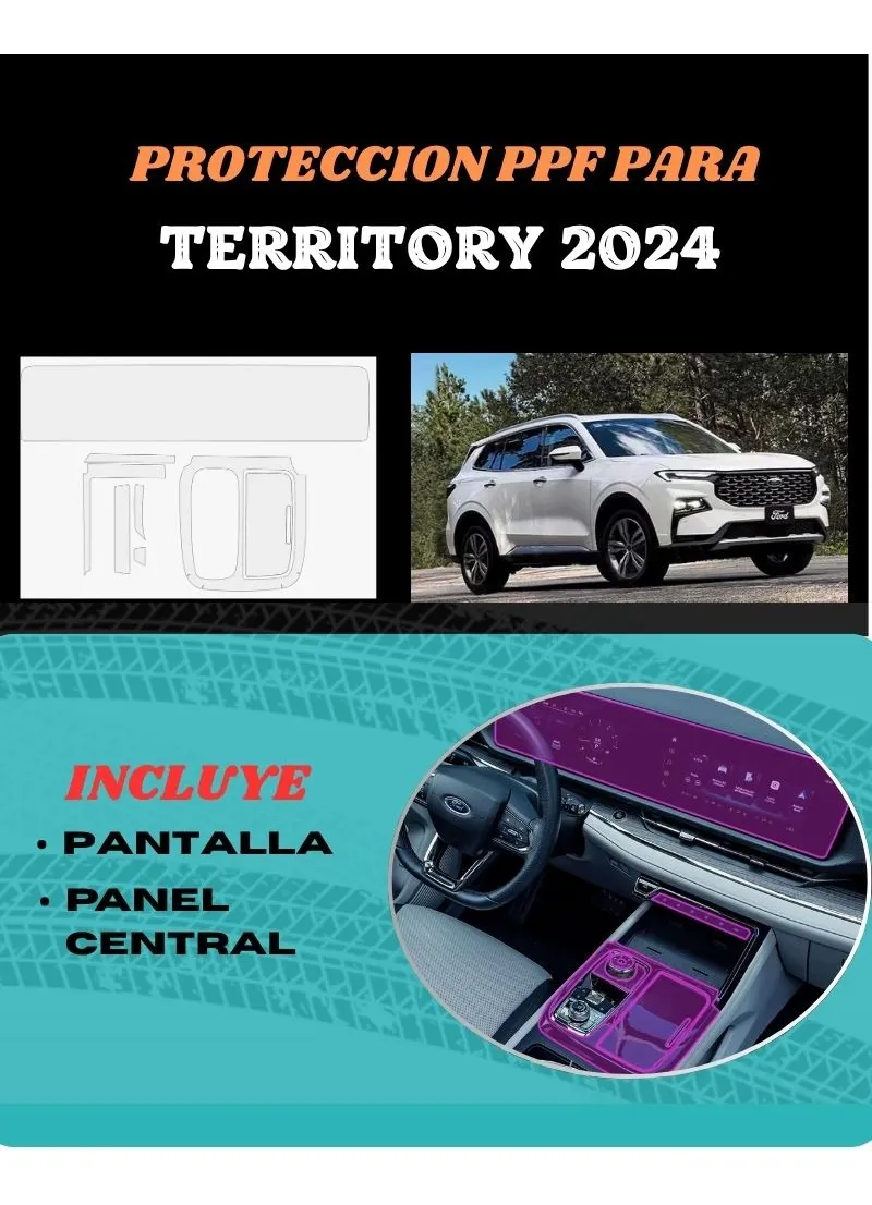 Protección Ppf Pantalla Y Panel Central Para Territory 2024 - Image 3