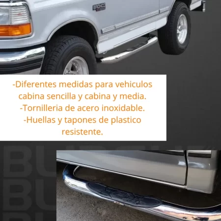 Estribos Tubulares Chevrolet Silverado Corto 1988 - 1998 - Image 3