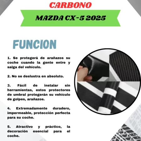 Proteccion Fibra De Carbono Postes Para Mazda Cx5 2025 - Image 3