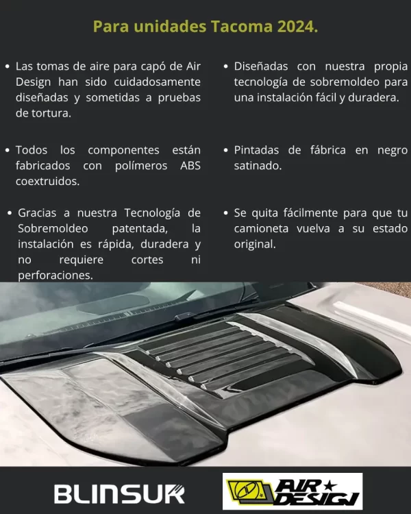 Toma De Aire Para Toyota Tacoma 2024 Airdesign