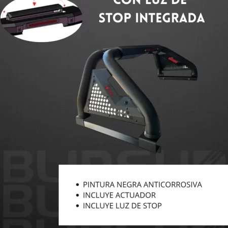 Roll Bar C/ Luz De Stop Para Toyota Hilux 2015-2024 - Image 3