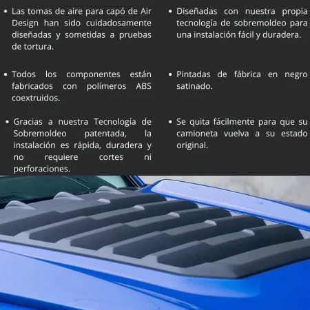 Toma De Aire Tipo Ad Para Toyota Tacoma 2016-2023 Airdesign - Image 3