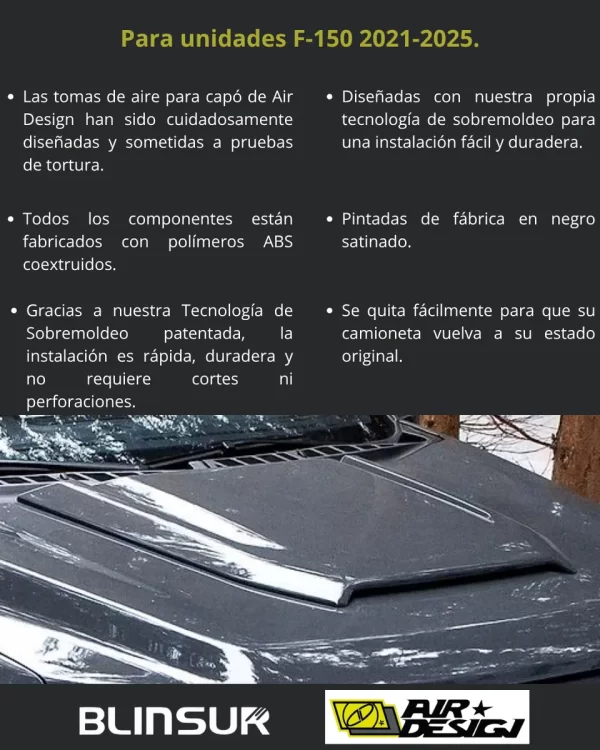 Toma De Aire Para Ford F-150 2021 - 2025 Airdesign