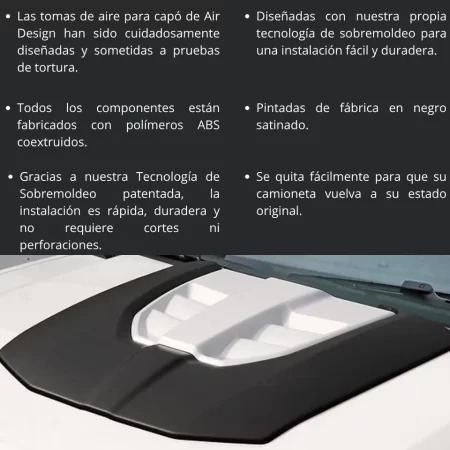 Toma De Aire Para Chev Silverado 1500 2016 - 2018 Airdesign - Image 3