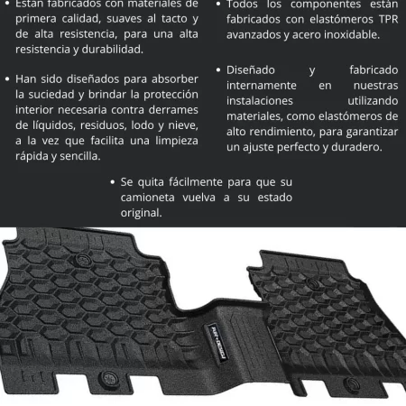 Juego Tapetes Delanteros Y Traseros Jeep Gladiator 2019-2025 - Image 3