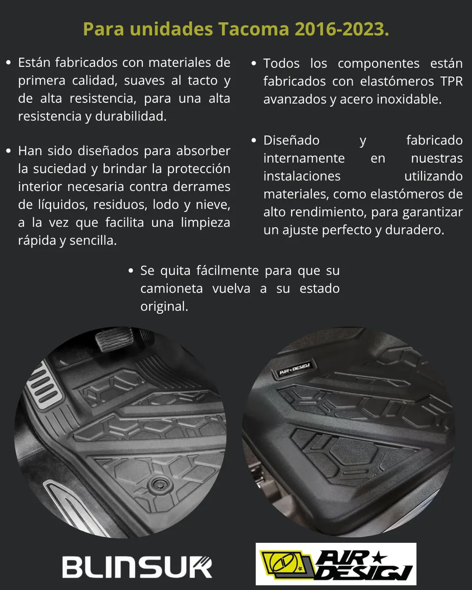 Juego Tapetes Delanteros Toyota Tacoma 2016-2023 - Image 3