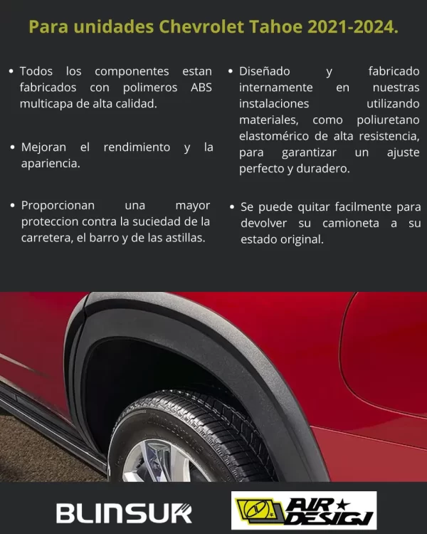 Juego De Cantoneras Tipo Oe Chev Tahoe 2021 - 2024