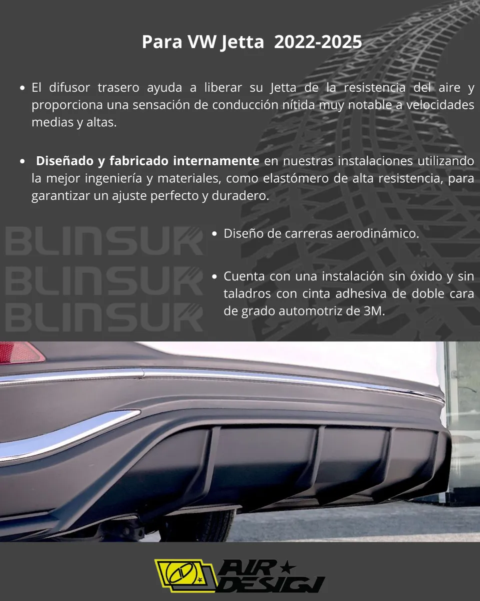 Spoiler Trasero Con Difusor Para Vw Jetta 2022 A 2025 - Image 3
