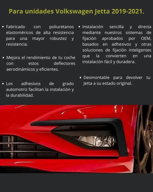 Juego De Difusores Delanteros Para Vw Jetta 2019 - 2021
