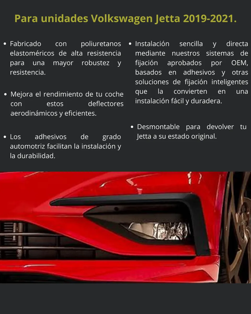 Juego De Difusores Delanteros Para Vw Jetta 2019 - 2021 - Image 3