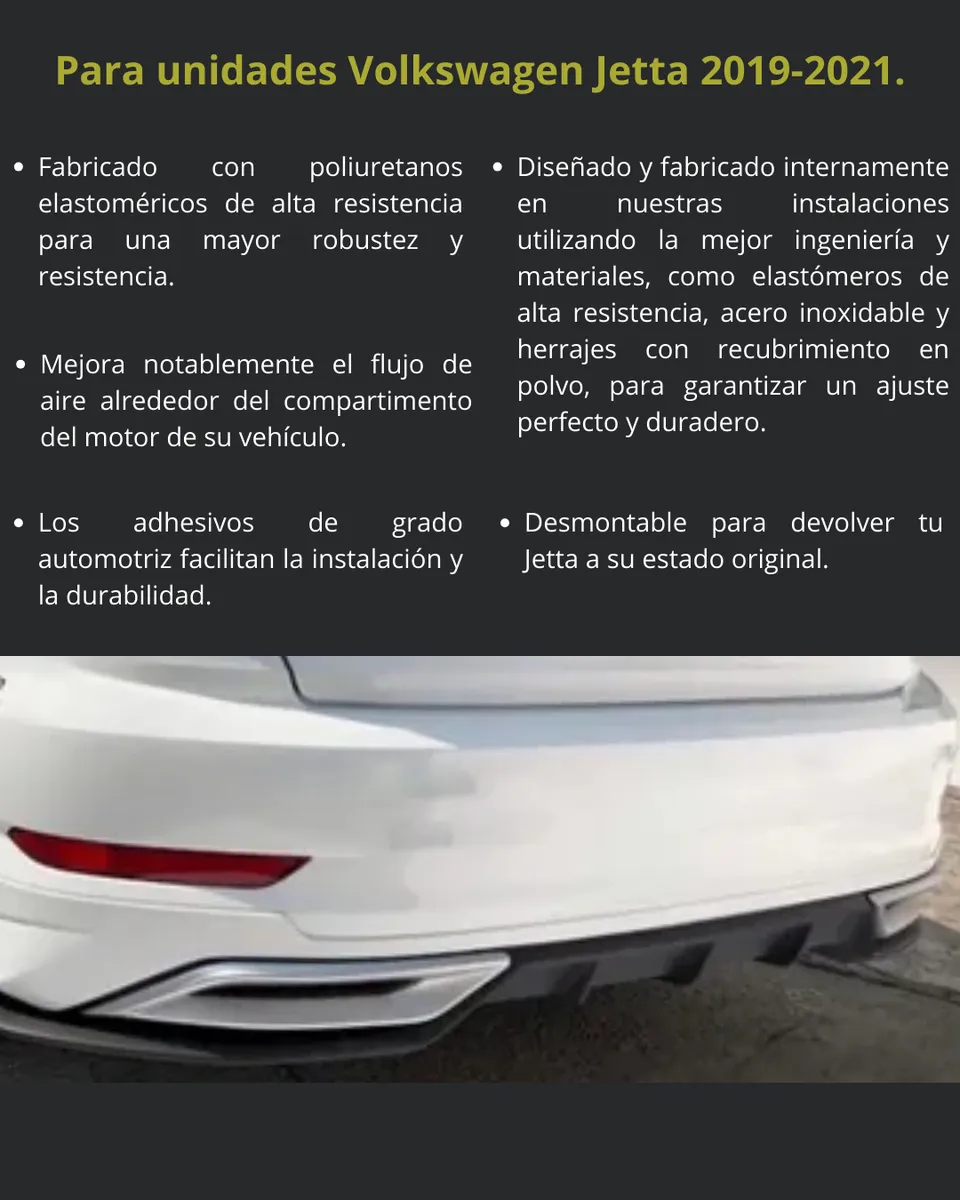 Spoiler Trasero Con Difusor Para Vw Jetta 2019-2021 - Image 3