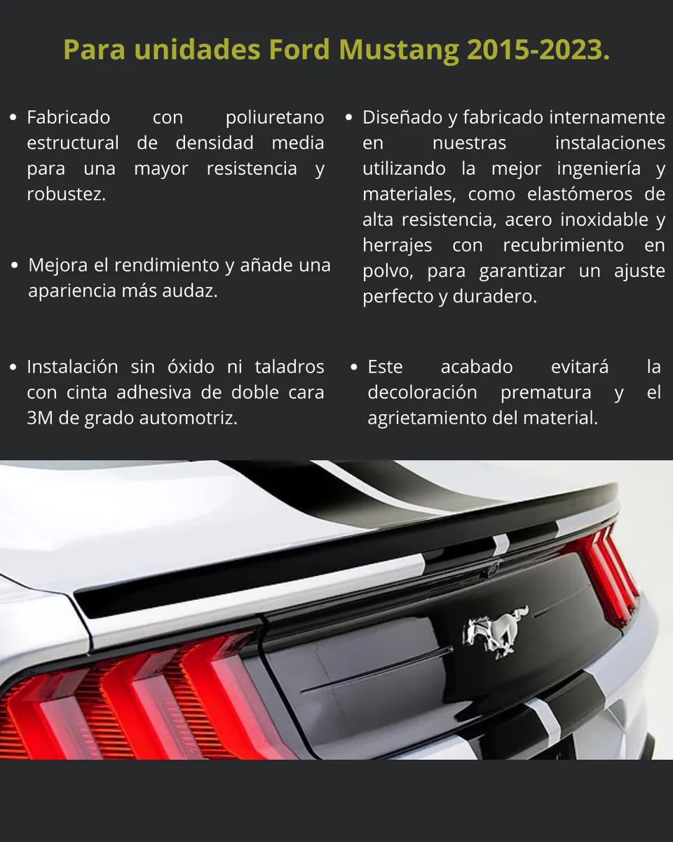 Alerón Bajo Perfil Para Ford Mustang 2015-2023 - Image 3