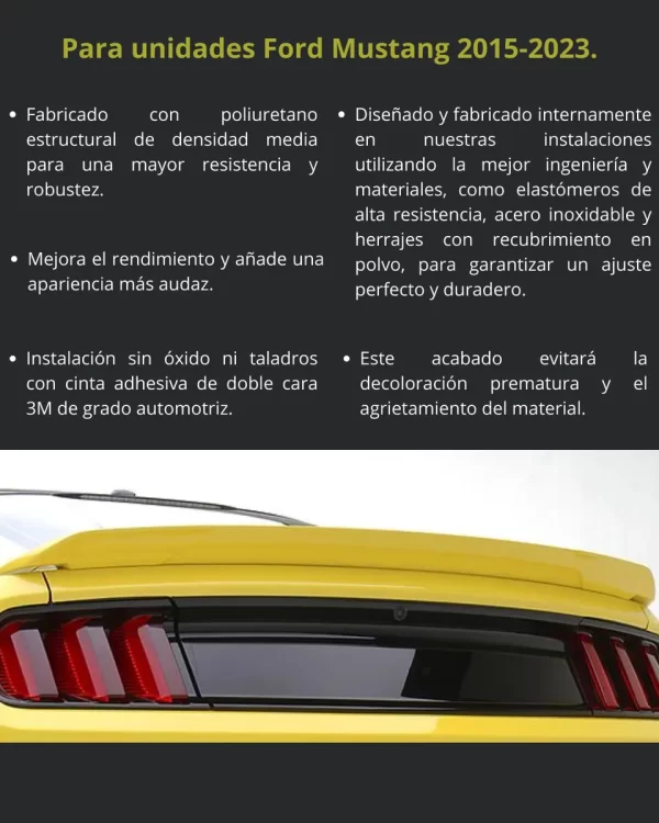 Alerón De Alto Perfil Para Coupé Ford Mustang 2015-2023