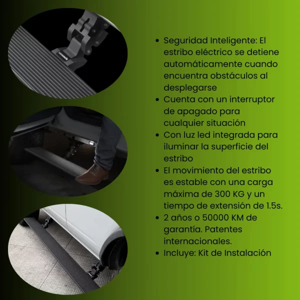 Estribos Electricos Gr Pol Para Bronco 2021-2025 (4 Puertas)