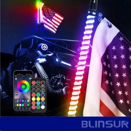 Antena Luz Led P/rzr Rbg C/control 2.5x91.5cm Con Bluetooth - Image 3
