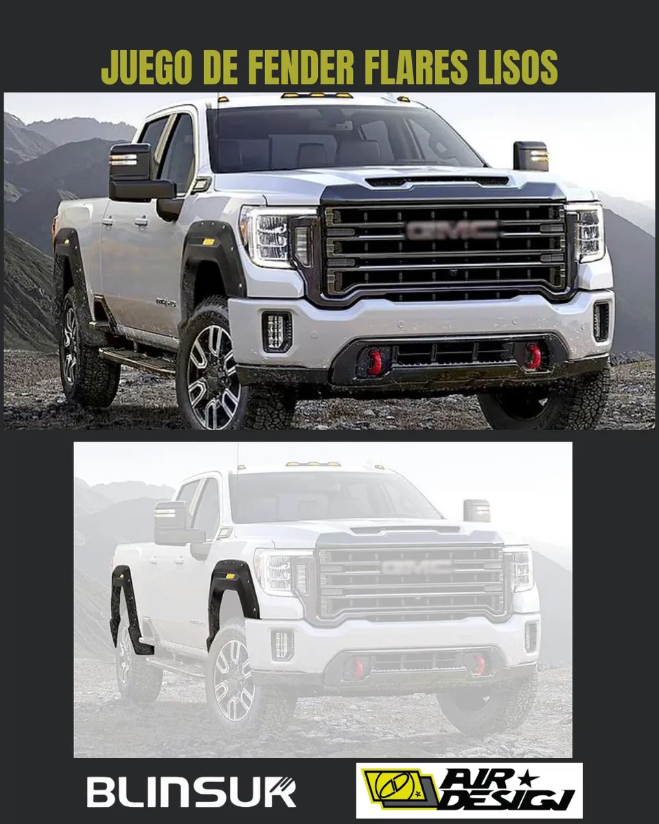 Juego Cantoneras Lisos Gmc Sierra 1500/2500/3500 2019-2025 - Image 3