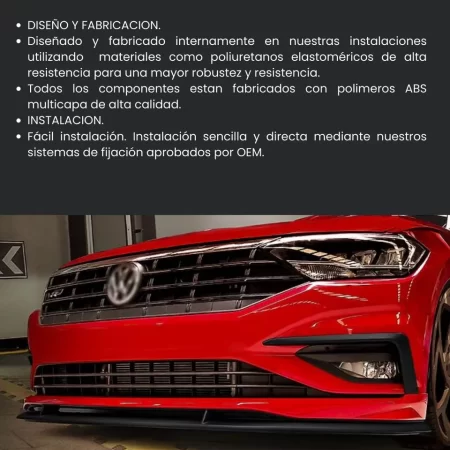 Spoiler Delantero Con Splitter, Vw Jetta 2019-2021 - Image 3