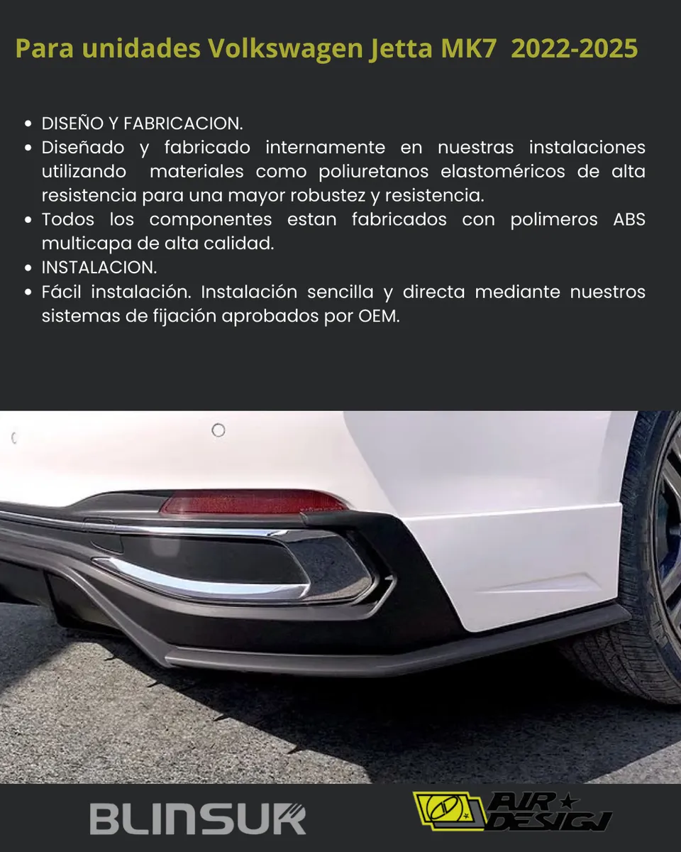 Spoiler Trasero Con Difusor Vw Jetta 2022-2025 - Image 3