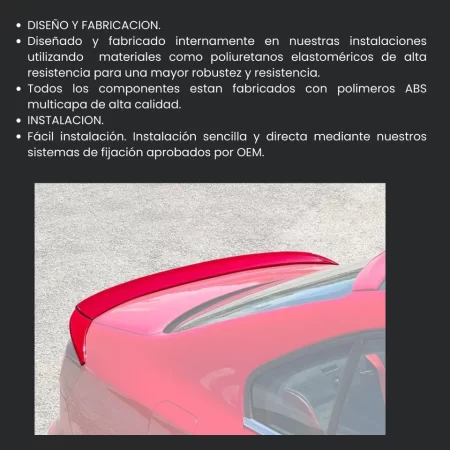 Alerón De Bajo Perfil 3 Piezas Para Vw Jetta 2011-2018 - Image 3
