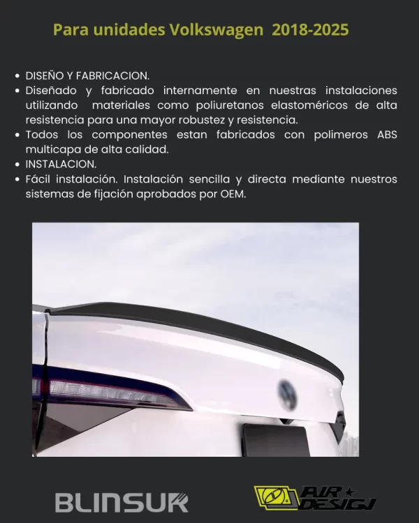 Alerón De Bajo Perfil Para Vw Jetta 2019/2025