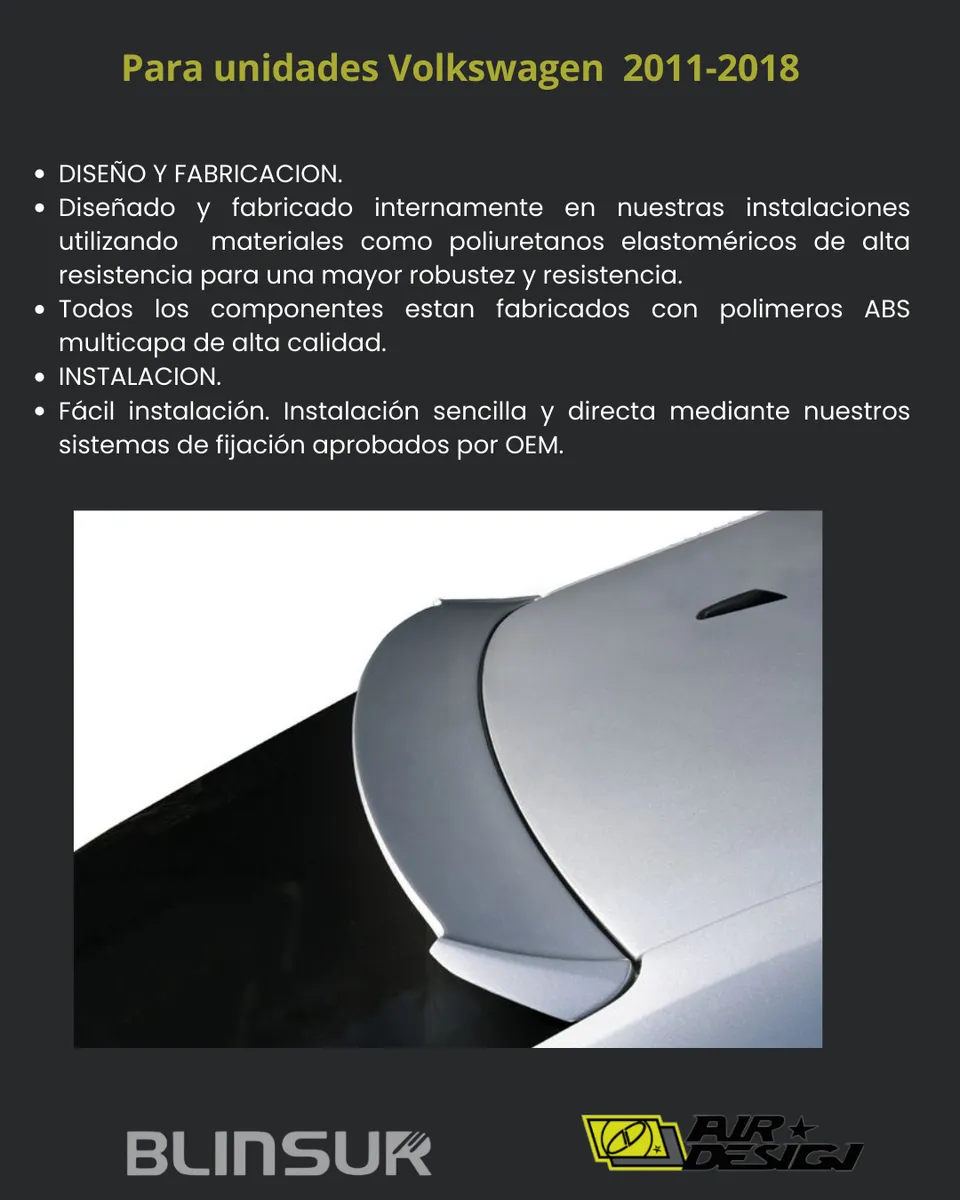 Alerón De Medallon Para Vw Jetta 2011 - 2018 - Image 3