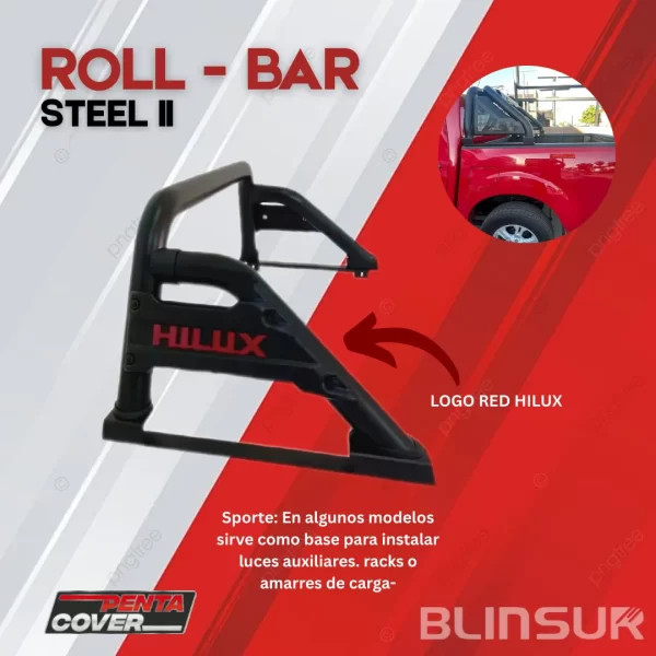 Roll Bar Steel Ii Para Toyota Hilux Dc 2016 - 2024