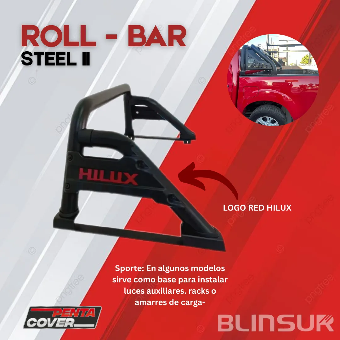 Roll Bar Steel Ii Para Toyota Hilux Dc 2016 - 2024 - Image 3