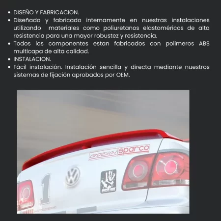 Alerón Volado Para Vw Jetta 2008  -  2014 - Image 3